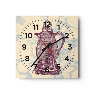 Wall clock - Clock on glass - Beauty of Ordinary Life - 40x40 cm