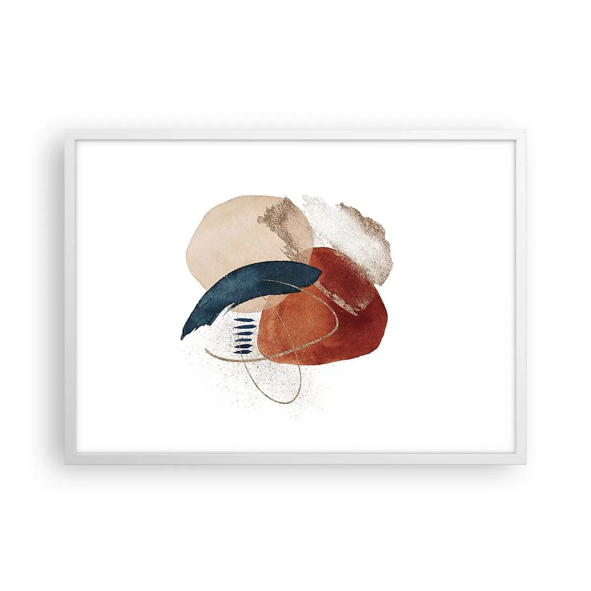 Poster in white frmae - Oval Composition - 70x50 cm