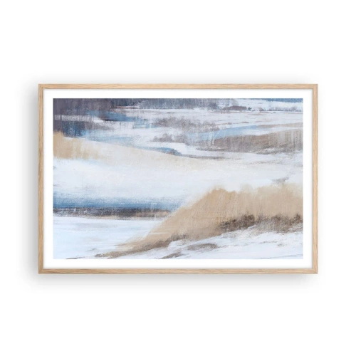 Poster in light oak frame - Winter Composition - 91x61 cm