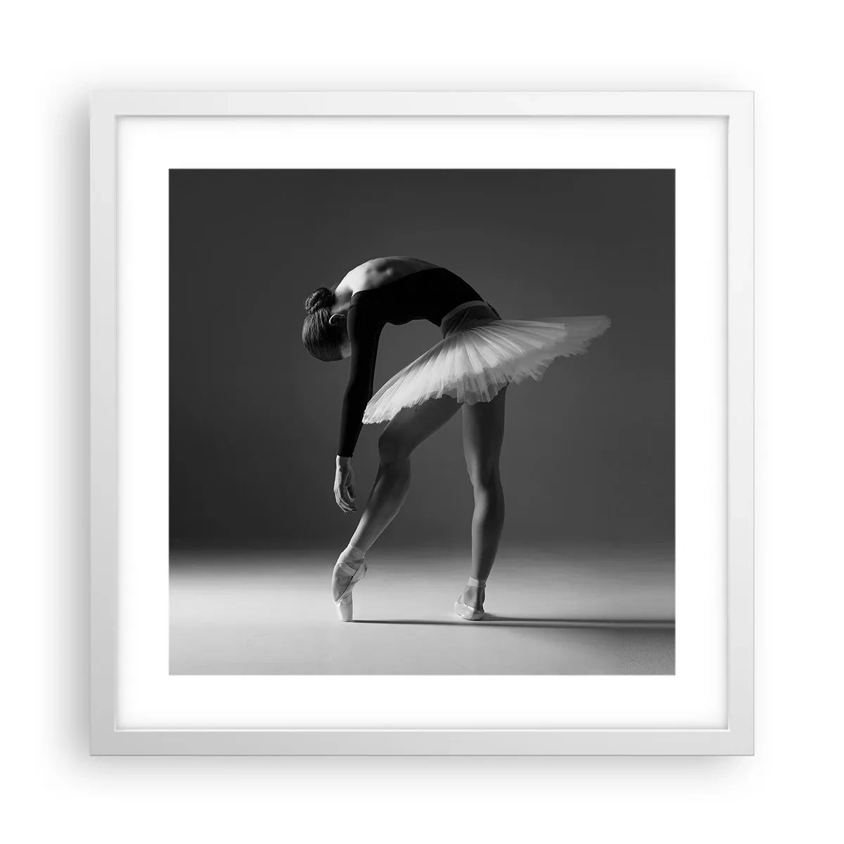 Poster in white frmae - Belle Ballet Dancer - 40x40 cm