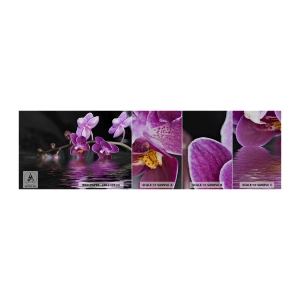 Photo Wallpaper Sample Premium Sand - Lilac Reflection of Beauty - Flowers, Orchid, Nature - 100x30 cm