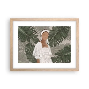 Poster in light oak frame - Exotic Portrait - 40x30 cm