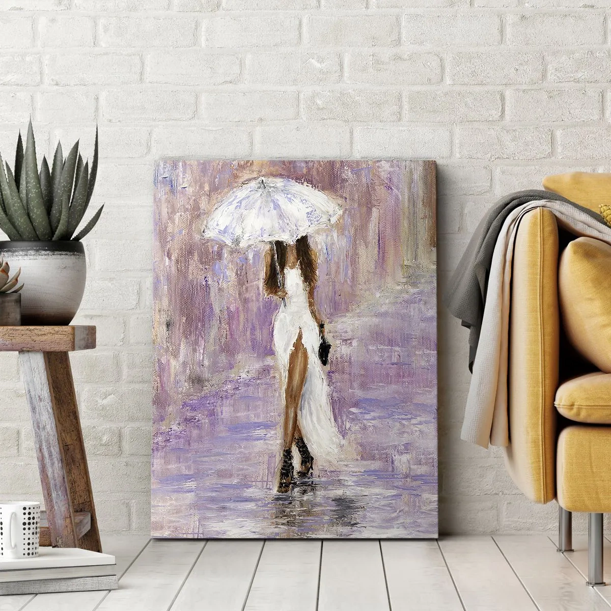 Canvas picture - In Liliac Rain - 50x70 cm