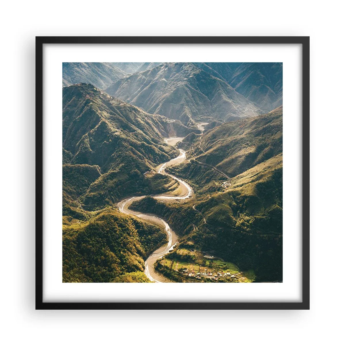 Poster in black frame - Straight from the Heart of the Mountains - 50x50 cm