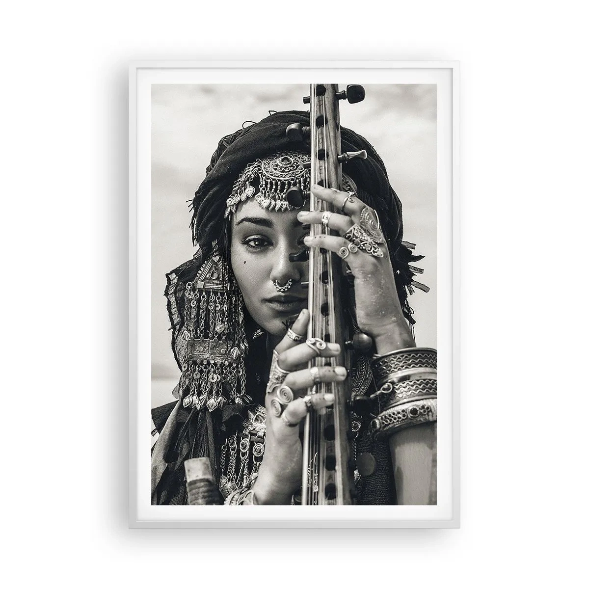 Poster in white frmae - Only Music of the Orient - 70x100 cm