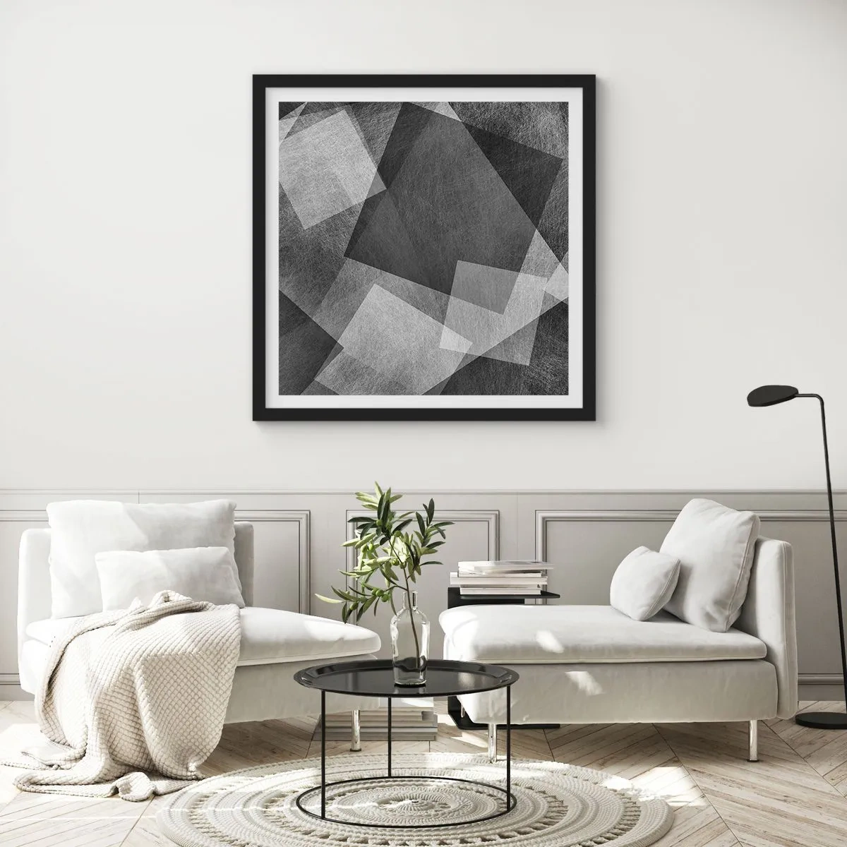 Poster in black frame - Eternal Symbol of Durability and Order - 50x50 cm