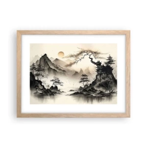 Poster in light oak frame - Unique Charm of the Orient - 40x30 cm