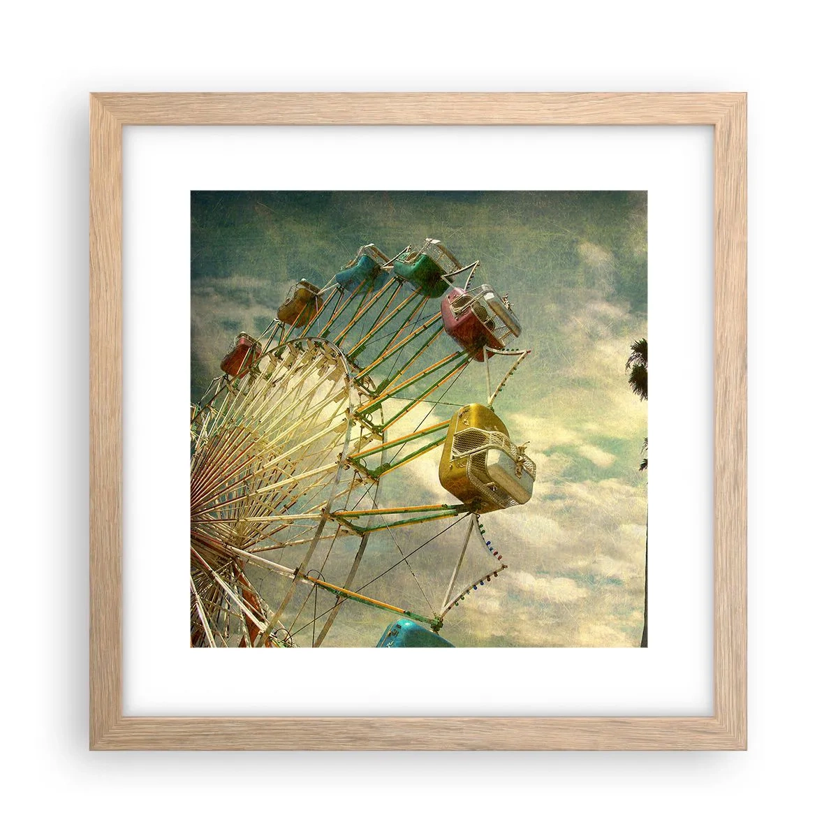 Poster in light oak frame - There Will Be Fun… - 30x30 cm