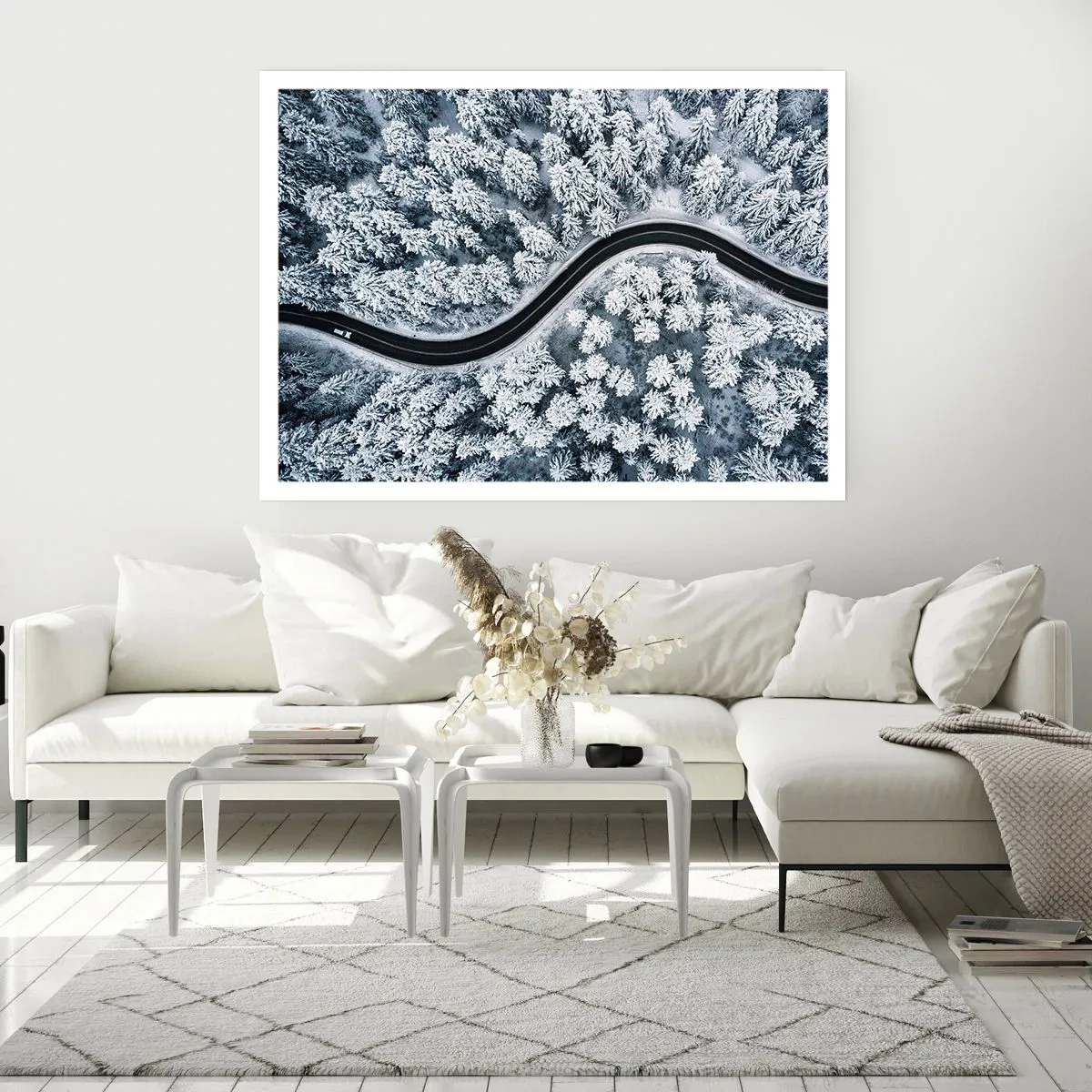 Poster - Through Wintery Forest - 50x40 cm