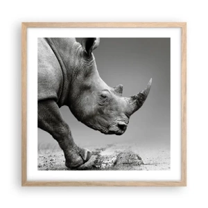 Poster in light oak frame - Uncontrolled Power - 50x50 cm