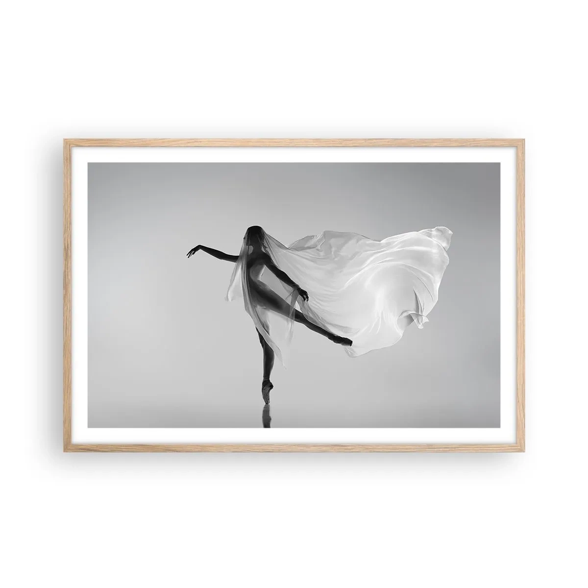 Poster in light oak frame - Lightness and Grace - 91x61 cm