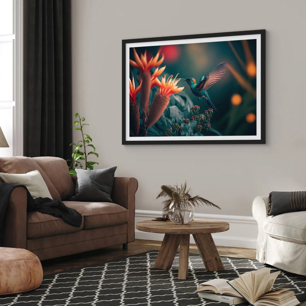 Poster in black frame - Really Colourful Life - 70x50 cm