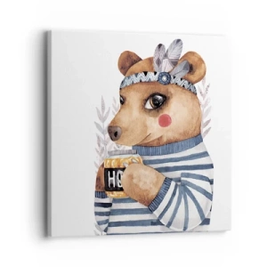 Canvas picture - Sweet Lady Bear - 30x30 cm