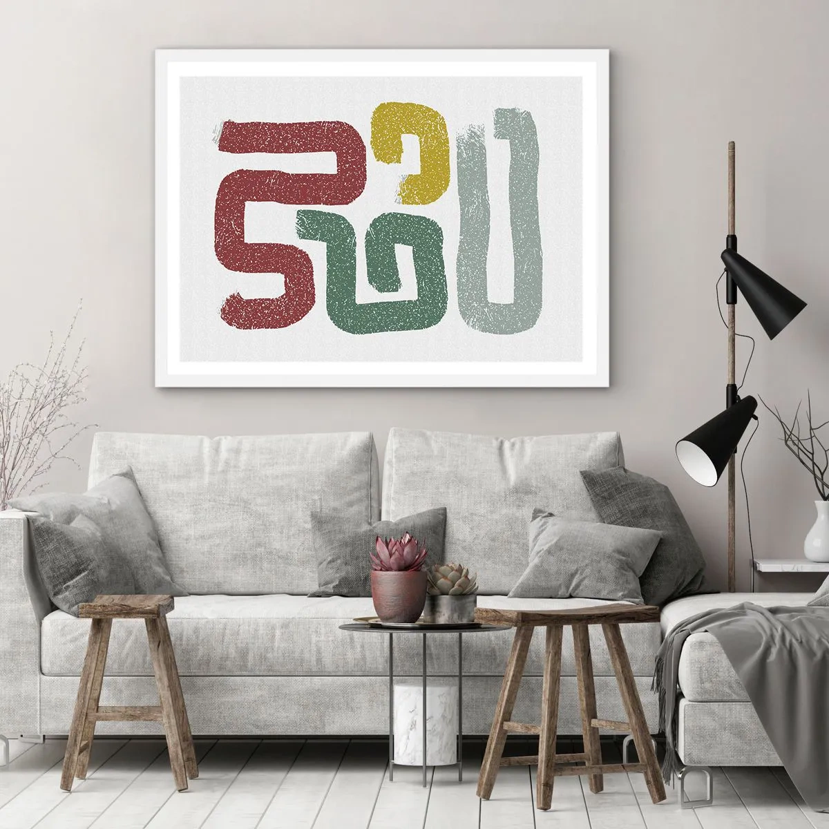 Poster in white frmae - In an Unknown Language - 91x61 cm