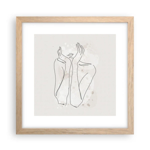 Poster in light oak frame - Dreamful Moment - 30x30 cm