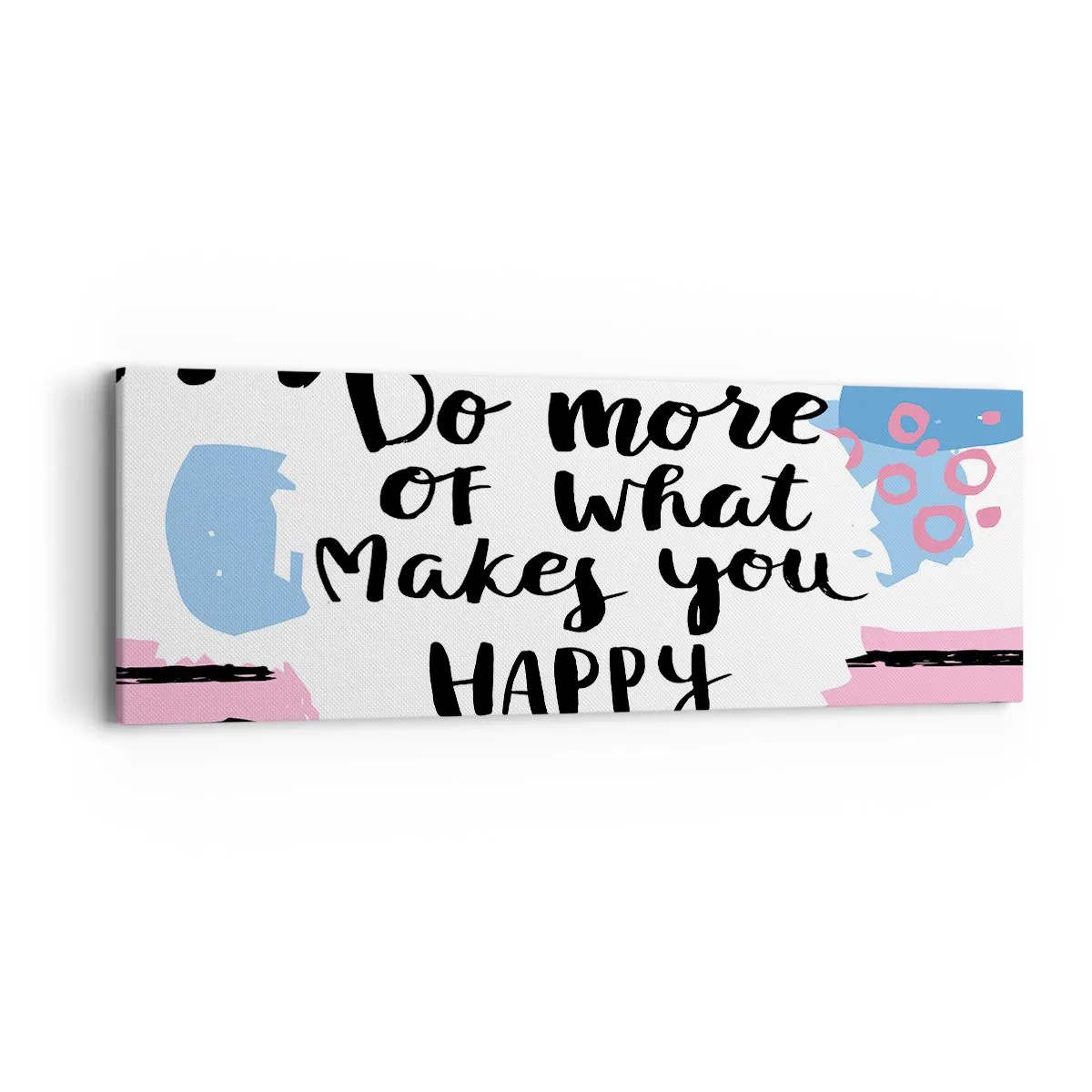 Canvas picture - How To Be Happy - 90x30 cm