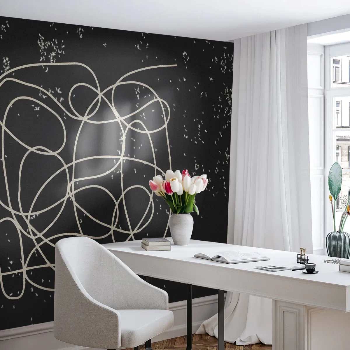 Photo Wallpaper Standard Eco - Lost Thoughts - Abstraction, Graphics, Piece - 200x140 cm