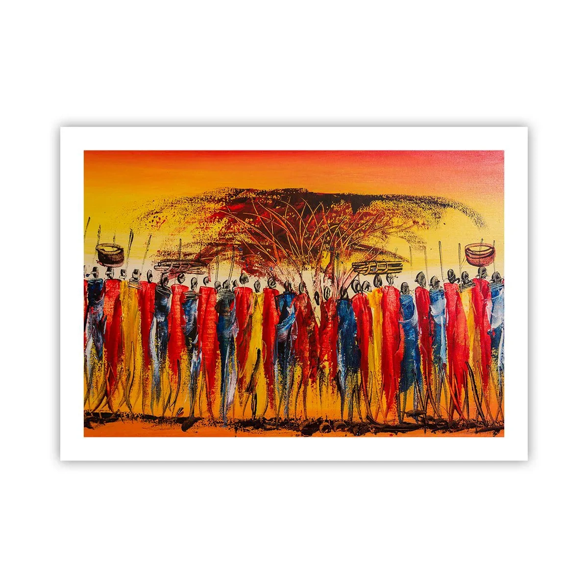 Poster - Marching in the Rhythm of Tam-tam - 70x50 cm