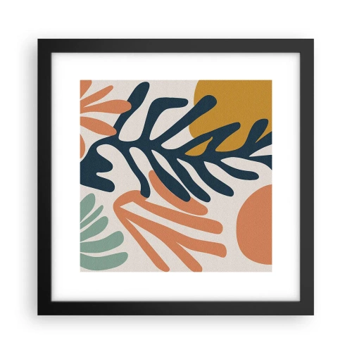 Poster in black frame - Coral Sea - 30x30 cm