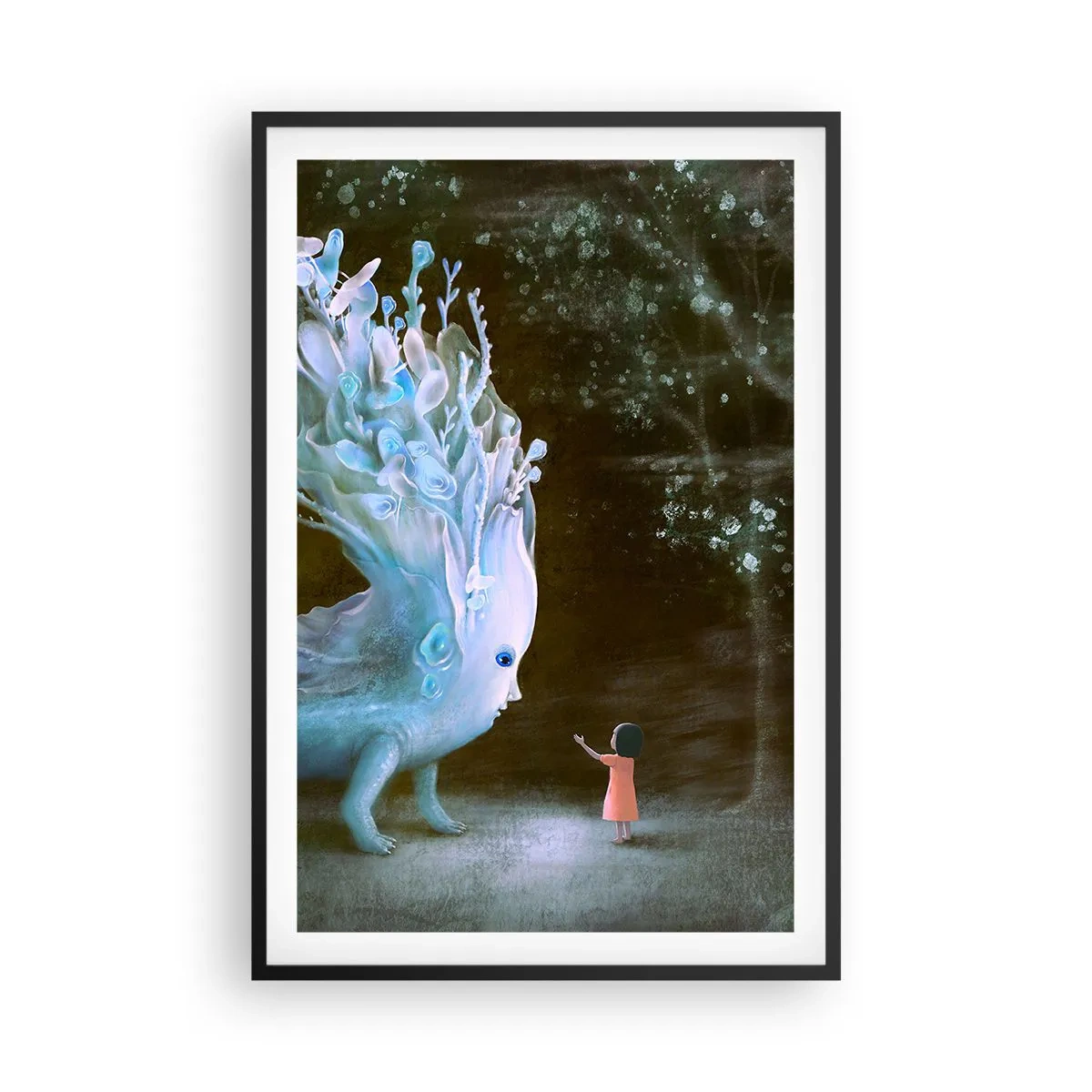 Poster in black frame - Fantastic Encounter - 61x91 cm