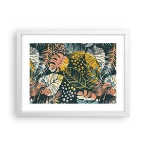 Poster in white frmae - Leafy Fantasy - 40x30 cm