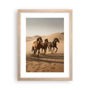 Poster in light oak frame - Free as a Wind - 30x40 cm