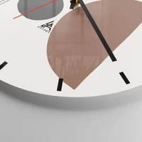 Clock face with lines
