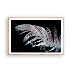 Poster in light oak frame - Think about Touch - 91x61 cm