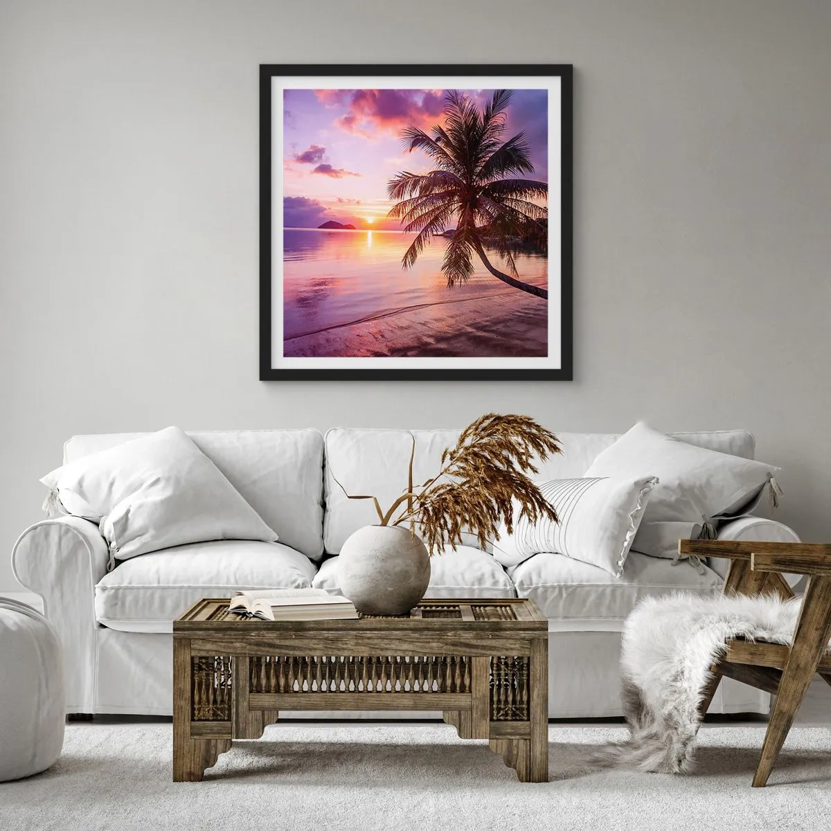 Poster in black frame - Bliss up to the Horizon - 30x30 cm