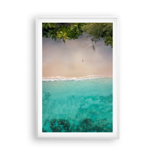 Poster in white frmae - Paradise Beach - 61x91 cm