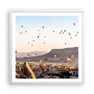 Poster in white frmae - Like Ships in the Sky - 60x60 cm