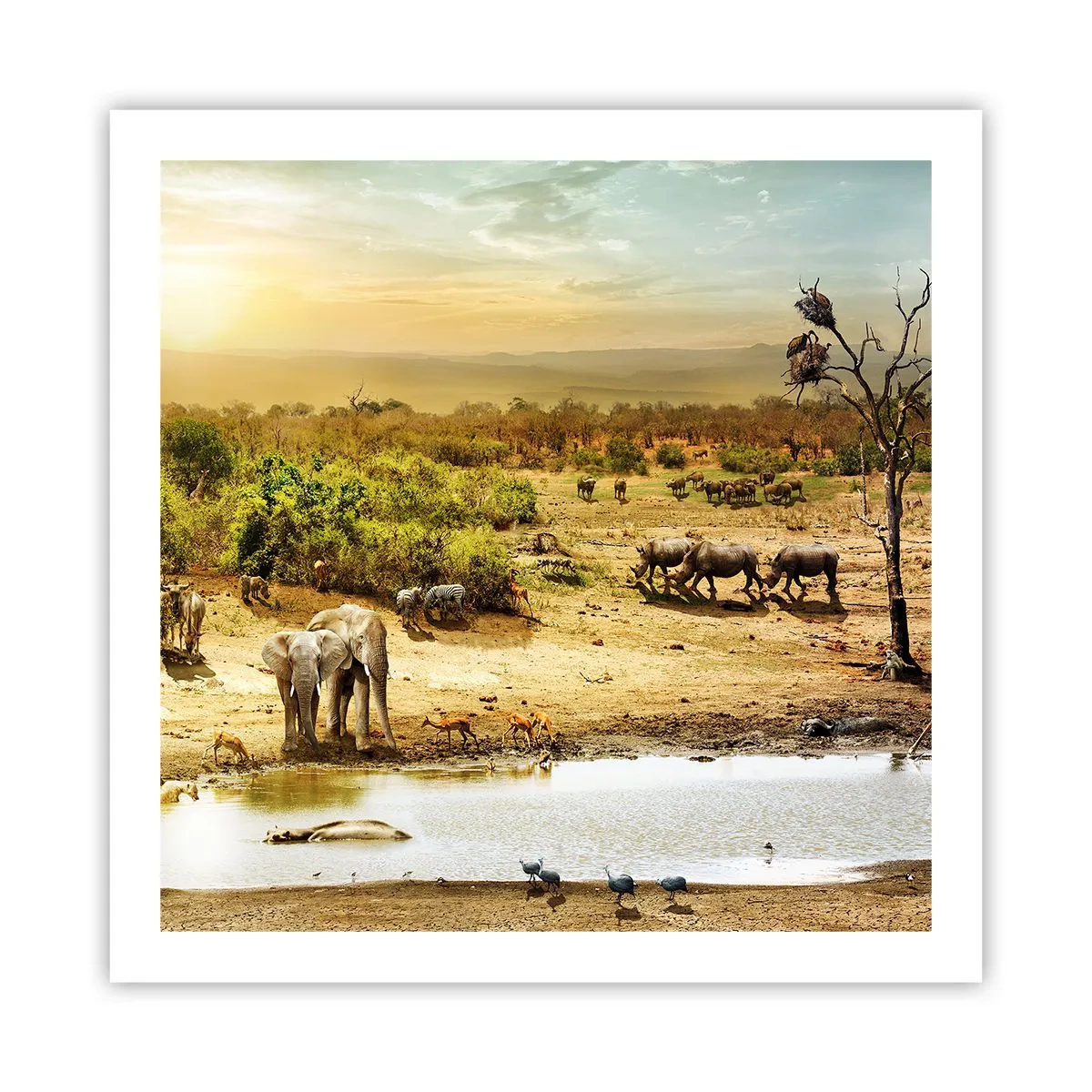 Poster - There Is a River that Flows from Eden - 60x60 cm