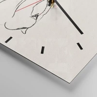 Clock face with lines