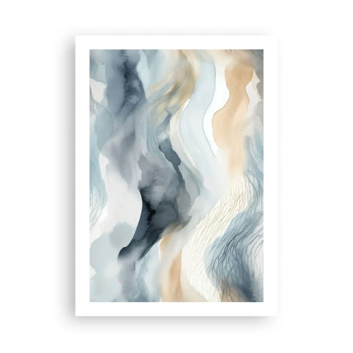 Poster - Snowy and Foggy Abstract - 50x70 cm