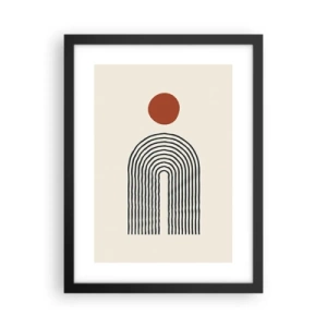 Poster in black frame - Magnetism of Shapes and Colours - 30x40 cm