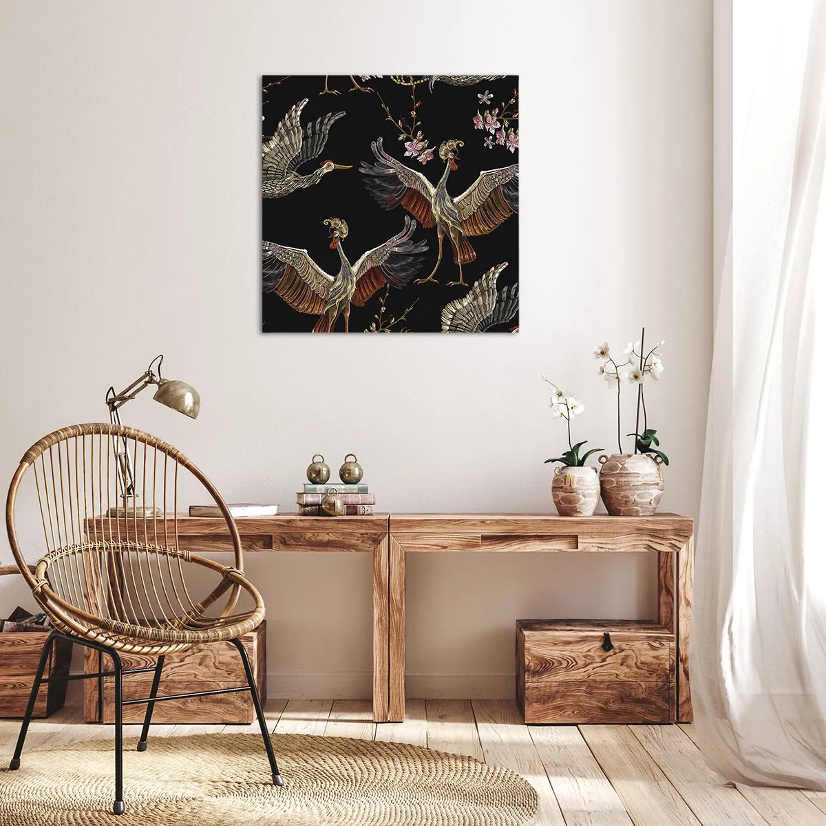 Canvas picture - Fairy Tale Bird - 60x60 cm