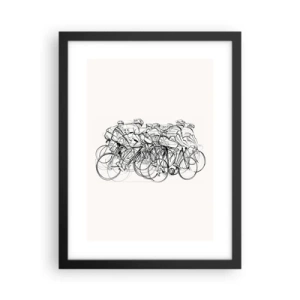 Poster in black frame - Together as a Team - 30x40 cm