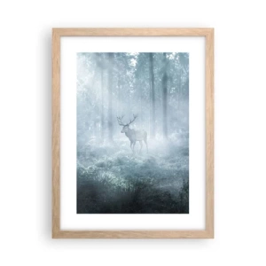 Poster in light oak frame - Morning Round of the Estate - 30x40 cm