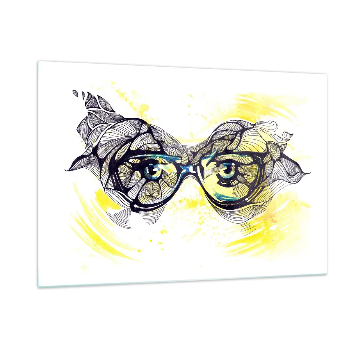 Glass picture - Through Blue Glasses - 120x80 cm
