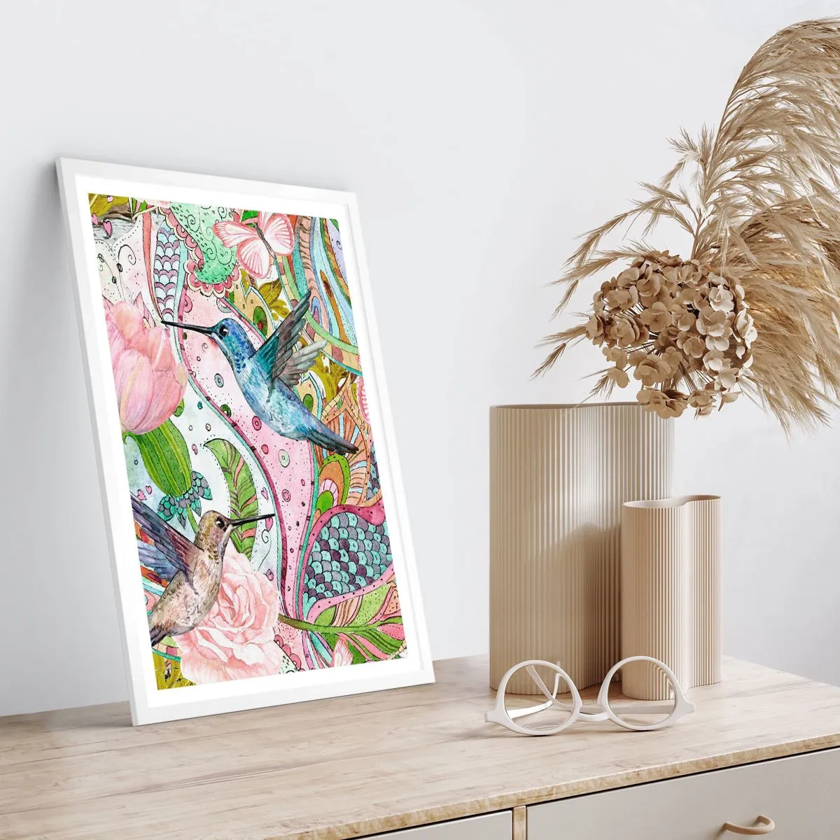 Poster in white frmae - Entwined in the Vines - 30x40 cm