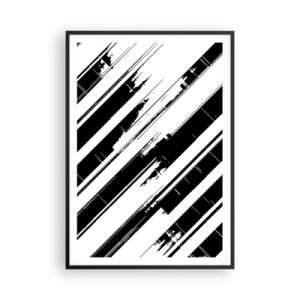 Poster in black frame - Intensive and Dynamic Composition - 70x100 cm