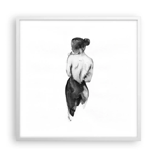 Poster in white frmae - By Her Side the World Disappears - 60x60 cm