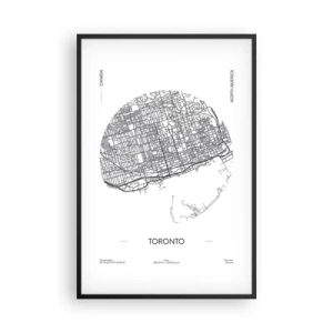 Poster in black frame - Anatomy of Toronto - 61x91 cm