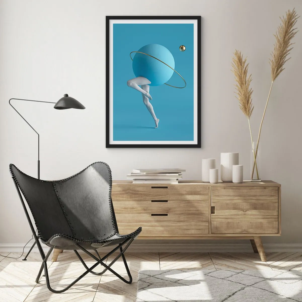 Poster in black frame - And Planets Are Going Crazy - 40x50 cm