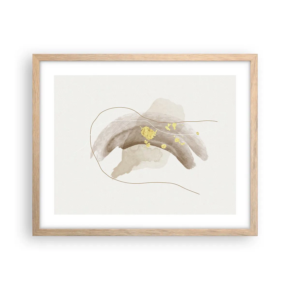 Poster in light oak frame - Encountered in Space - 50x40 cm