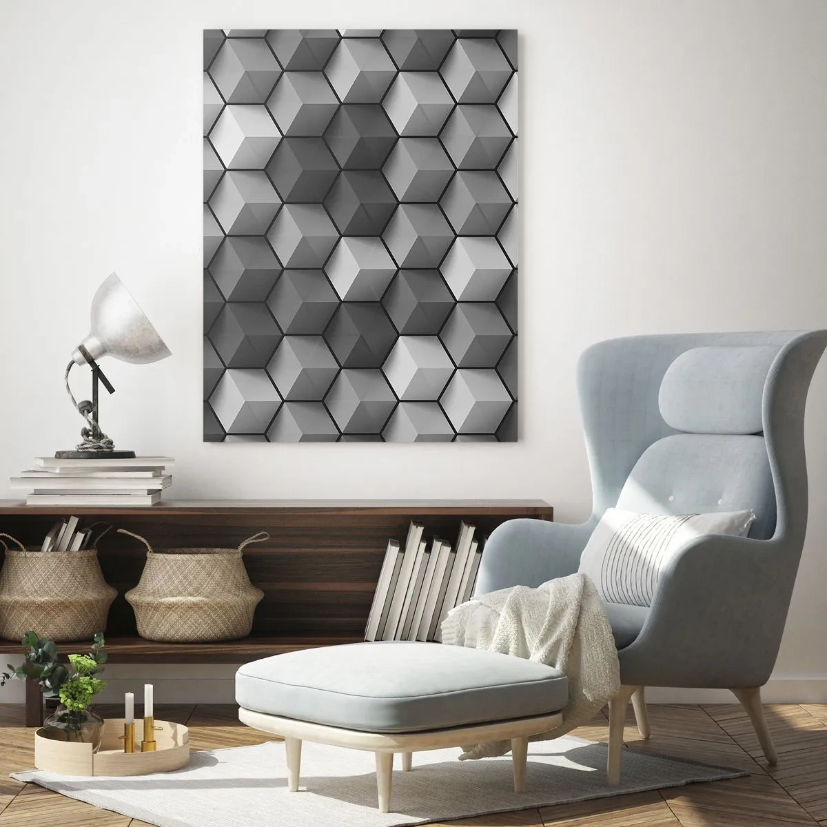 Glass picture - Cubist Jigsaw - 50x70 cm