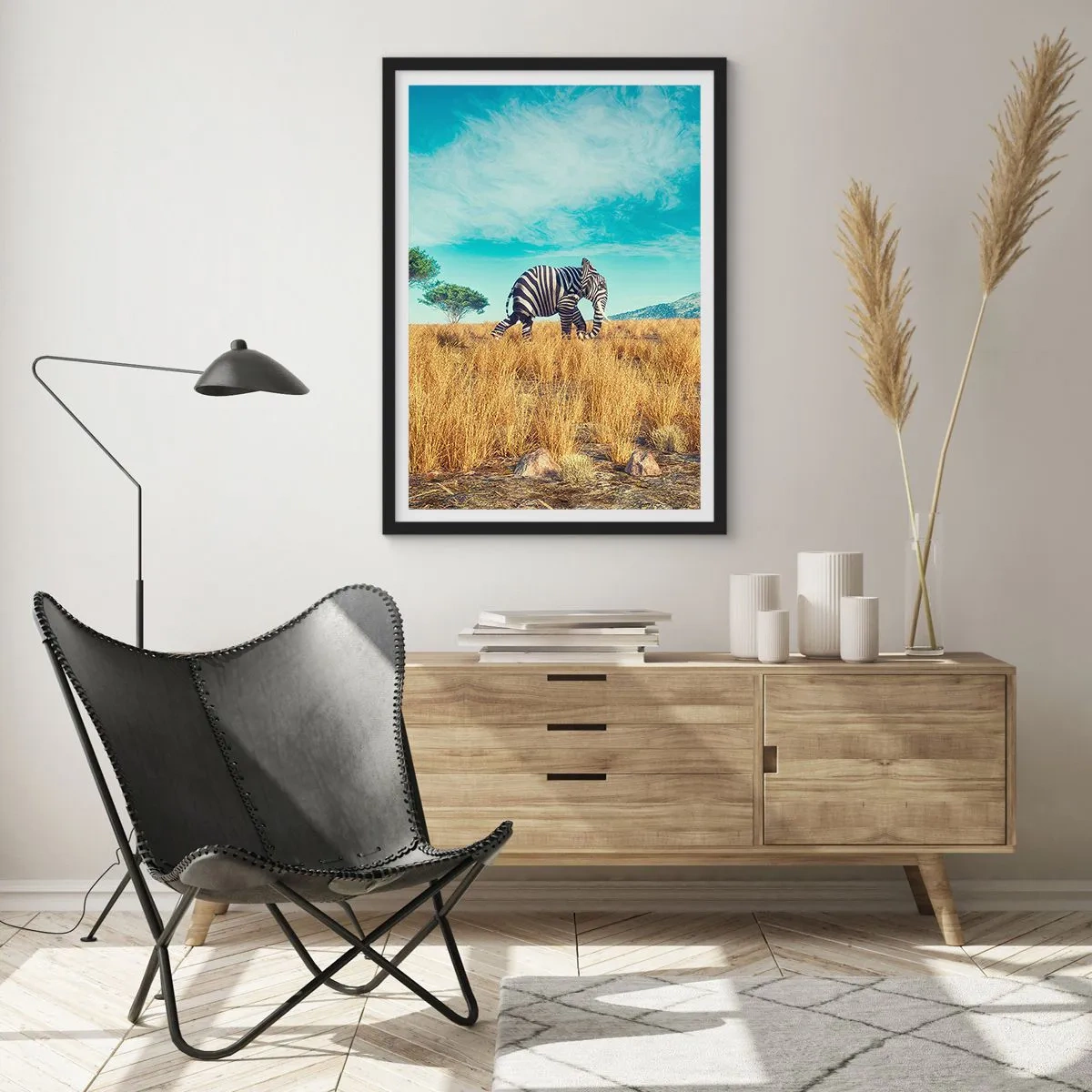 Poster in black frame - Greyness Is Not In Fashion - 40x50 cm