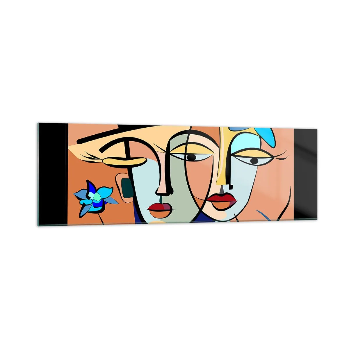 Glass picture - Rendez-vous Picasso Style - 160x50 cm
