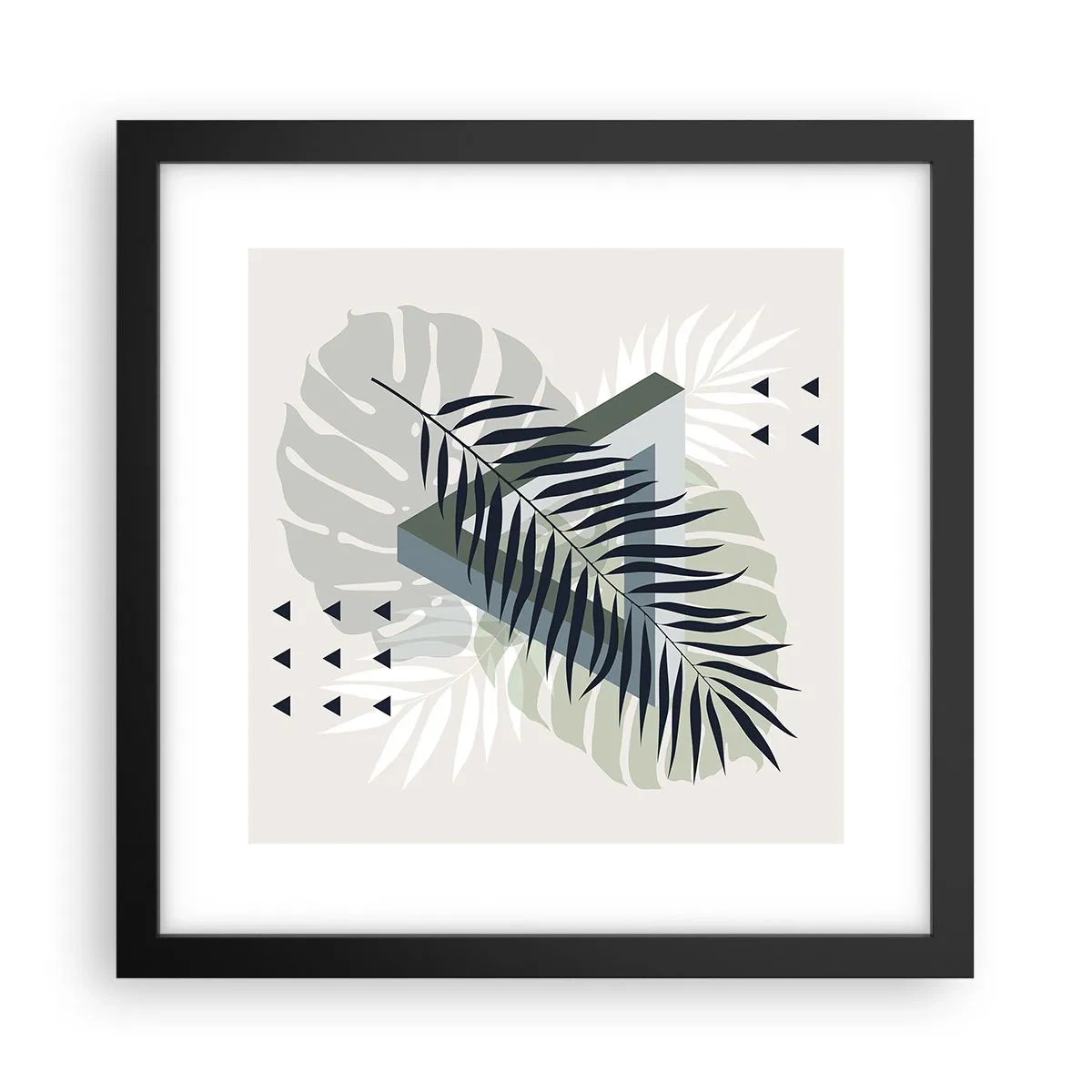 Poster in black frame - Nature and Geometry - Two Orders? - 30x30 cm