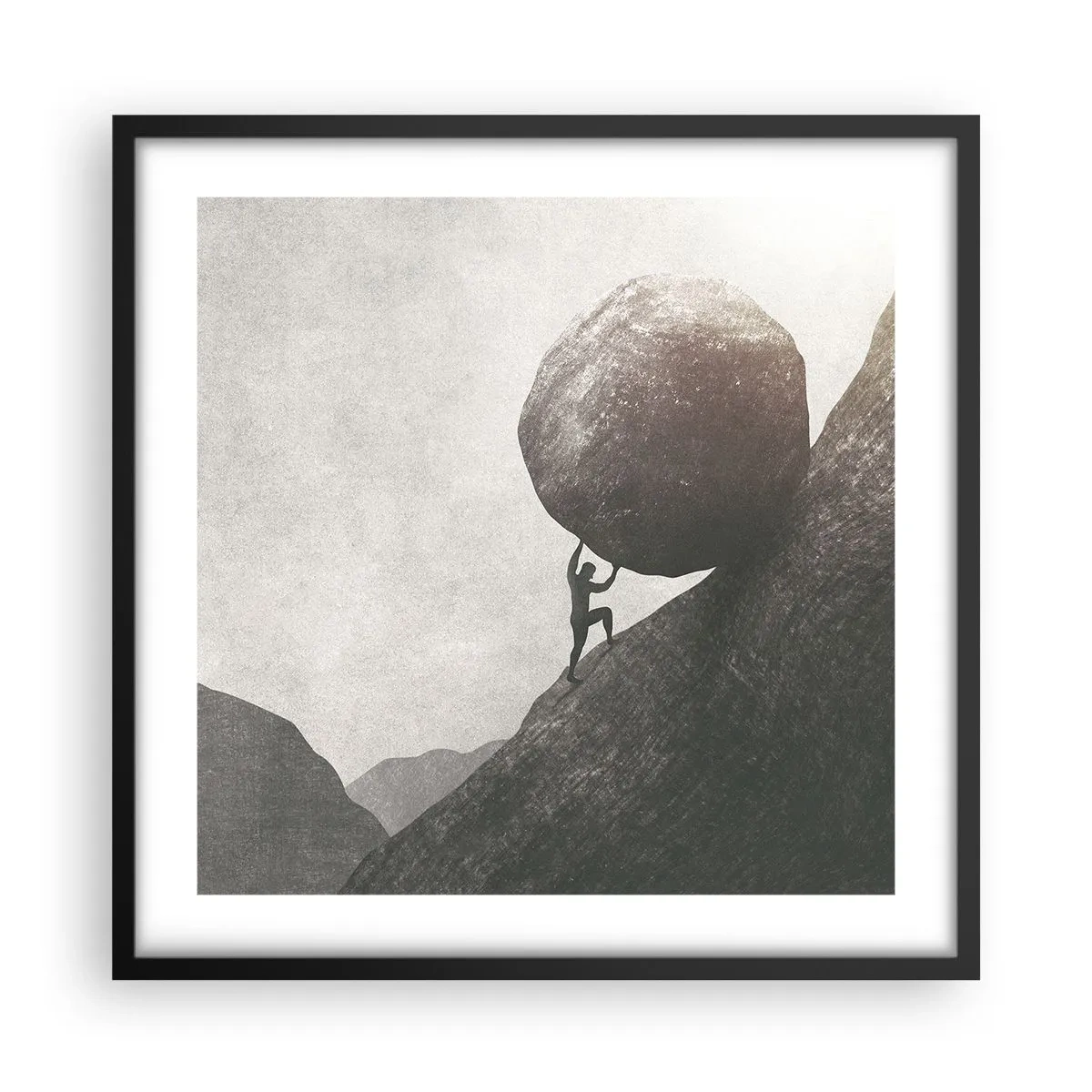Poster in black frame - I Believe against Hope - 50x50 cm